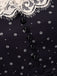 Black 1940s Lace Floral Ditsy Dots Puff Sleeve Dress