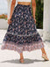 1960s Viscose Bohemian Ditsy Floral Skirt