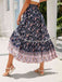 1960s Viscose Bohemian Ditsy Floral Skirt