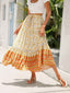 1960s Viscose Bohemian Ditsy Floral Skirt