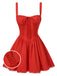 1950s Strap Lace-Up Corset Mini Dress