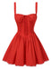 1950s Strap Lace-Up Corset Mini Dress