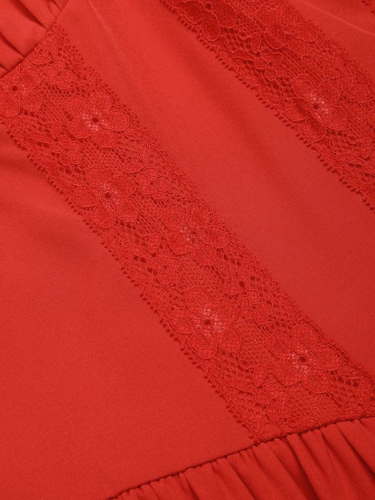 1950s Strap Lace-Up Corset Mini Dress