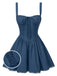 1950s Strap Lace-Up Corset Mini Dress