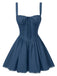 1950s Strap Lace-Up Corset Mini Dress