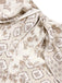 Beige 1970s Bandeau Bow Floral Bohemian Jumpsuit