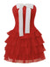 2PCS 1950s Strapless Bow Top & Tiered-Tulle Skirt