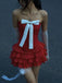 2PCS 1950s Strapless Bow Top & Tiered-Tulle Skirt