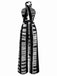 Black 1930s Ink Stains Cross Halter Jumpsuit