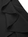 1930s V-Neck Sleeveless Ruffled Fishtail Dress