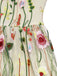 [Pre-Sale] [Plus Size] Multicolor 1940s Floral Embroidery Ruffle Sleeves Dress
