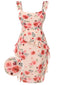 [Pre-Sale] [Plus Size] Beige 1930s Ruffle Slit Rose Dress
