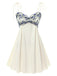 [Pre-Sale] Beige 1940s Floral Embroidered Spaghetti Straps Nightgown