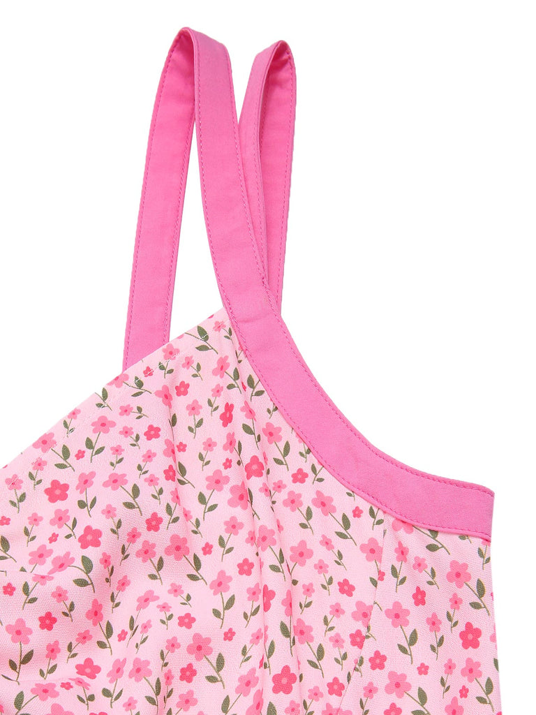 [Pre-Sale] Pink 1930s Twisted Floral Slit Fishtail Dress