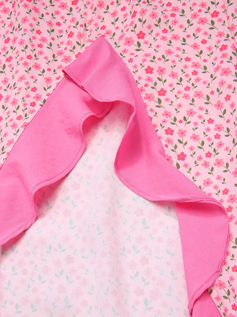 [Pre-Sale] Pink 1930s Twisted Floral Slit Fishtail Dress