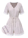 [Pre-Sale] Cream Color 1940s Floral Lace V-Neck Romper