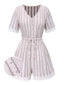 [Pre-Sale] Cream Color 1940s Floral Lace V-Neck Romper