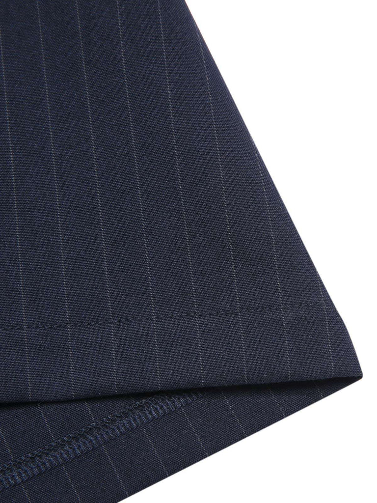 [Pre-Sale] Dark Gray 1930s Pinstripes High Waist Straps Jumpsuit