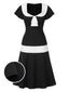 [Pre-Sale] Black & White 1920s Gatsby Patchwork Dress