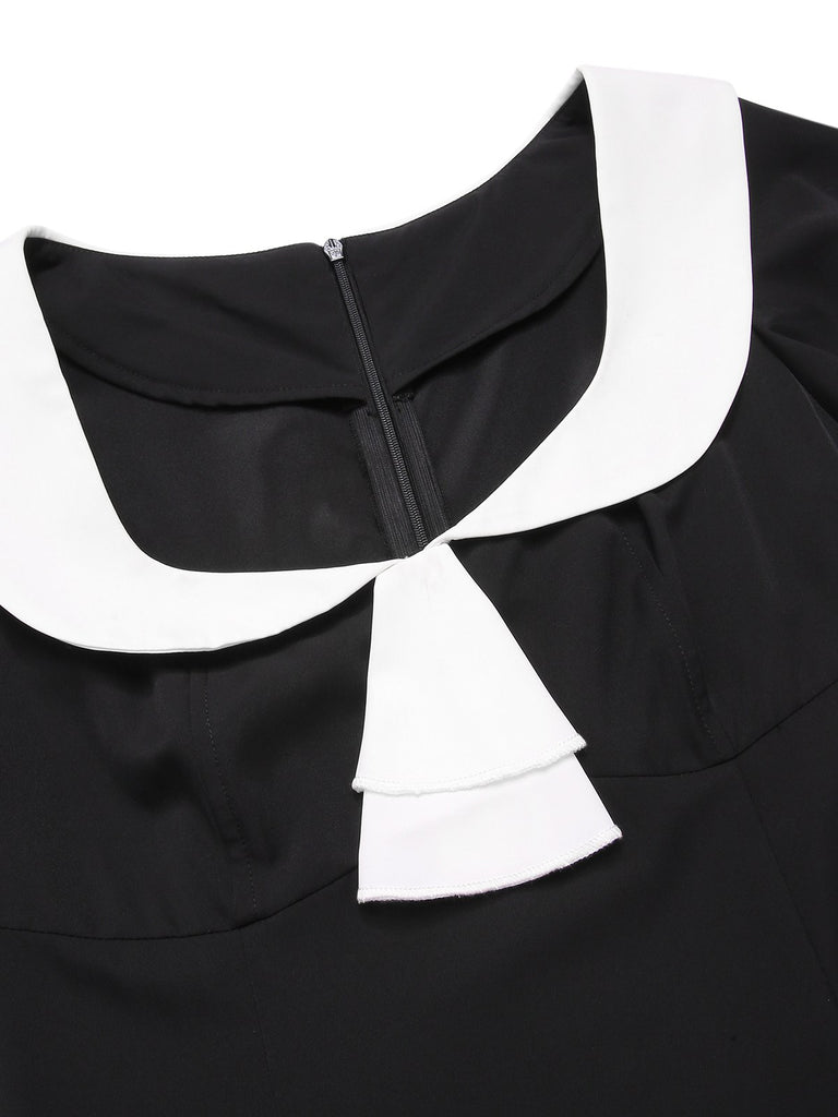 [Pre-Sale] Black & White 1920s Gatsby Patchwork Dress
