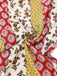 Yellow 1970s Bohemian Floral Tribal Pattern Jumpsuit