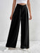1930s Solid Cross Pleated Straight Pants