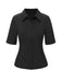 [Pre-Sale] 2PCS 1950s Black Blouse & Gray Pin Check Suspender Skirt