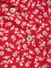 Red 1950s Ditsy Floral Lapel Bow Top