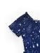 Blue 1950s Stars Moon Irregular Hem Off-Shoulder Dress