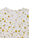 White 1940s Ditsy Floral Cotton Wrap Dress