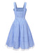 [Pre-Sale] 2PCS 1950s Cotton Gingham Plaid Top & Suspender Dress