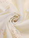 White 1950s Deep V-Neck Embroidered Floral Dress