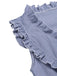 [Pre-Sale] Blue 1940s Cotton Pinstripe Ruffled Sleeveless Romper