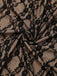 Khaki 1960s Lace Patchwork Spaghetti Strap Bodycon Dress
