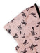 Pink 1960s Bow Print V-Neck Mesh Dress