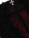 Black 1980s Gothic Steampunk Halter Lace Cross Camisole & Choker