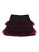 Black 1980s Gothic Steampunk Mesh Ruffles Mini Skirt