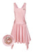 [Pre-Sale] Light Pink 1920s Satin Square Neck Back Bow Dress