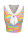 [Pre-Sale] 1960s Rainbow Sleeveless Tie Neck Blouse