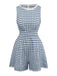 1950s Cotton Lace Patchwork Gingham Plaid Romper