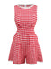 1950s Cotton Lace Patchwork Gingham Plaid Romper