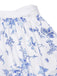 [Pre-Sale] Blue 1950s Blue & White Porcelain Floral Skirt