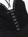 Black 1930s Halter Lace Bell-Bottom Jumpsuit