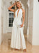 White 1930s Solid Deep V Embroidered Backless Jumpsuit