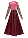 Red 1940s Hocus Pocus Sarah Colorblock Long Dress