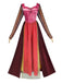 Red 1940s Hocus Pocus Sarah Colorblock Long Dress