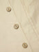 Cream 1930s Cotton Buttons Solid Blouse