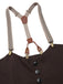 2PCS 1930s Cotton Solid Blouse & Suspender Pants