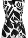 Black & White 1950s Plants Silhouette Belted Jumpsuit