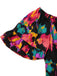 Multicolor 1960s Abstract Paints Ruffle Off-Shoulder Romper